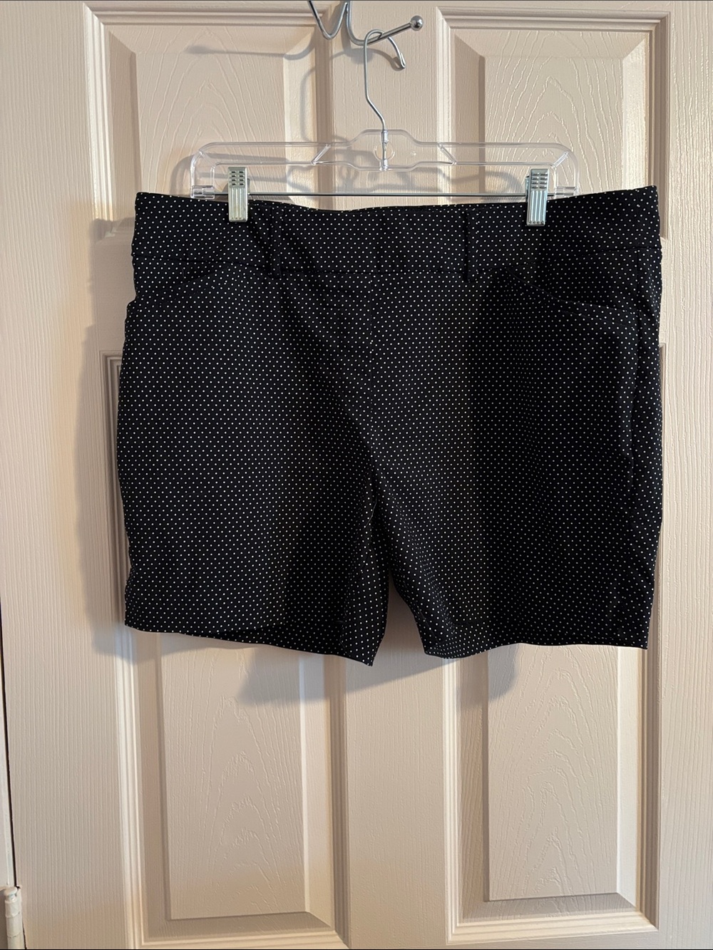 Women's Black Polka Dot Stretch Shorts
